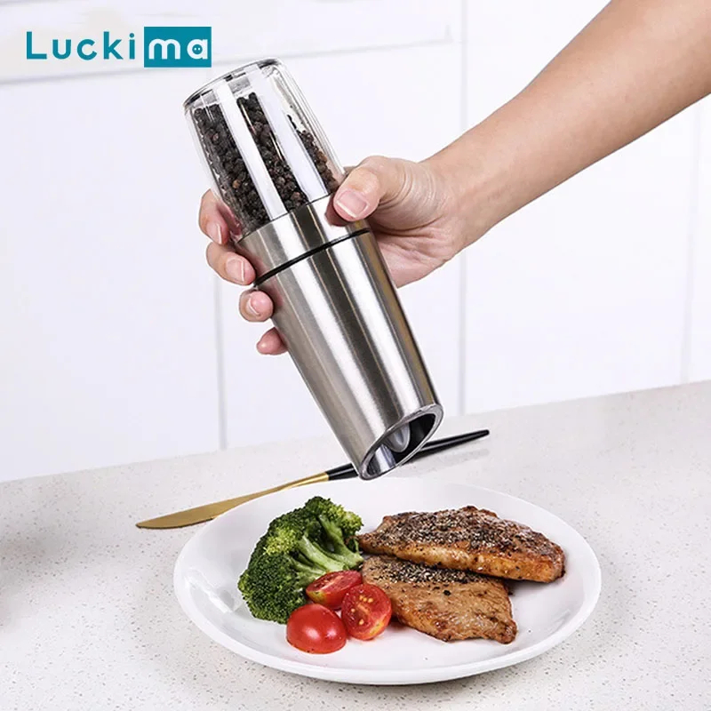 مطحنة فلفل وملح كهربائية أوتوماتيكية 